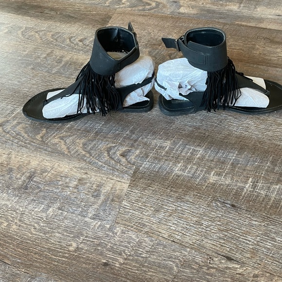 Ankle strap black sandals - Picture 3 of 4